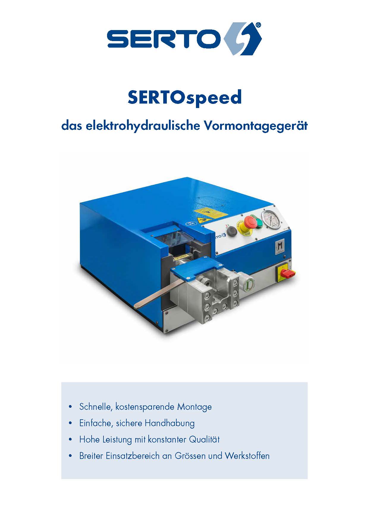 SERTOspeed the electro-hydraulic pre-assembly device