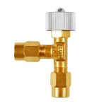 Metering elbow valve 