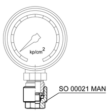 Nut connection for pressure gauge