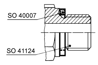 Washer for male thread