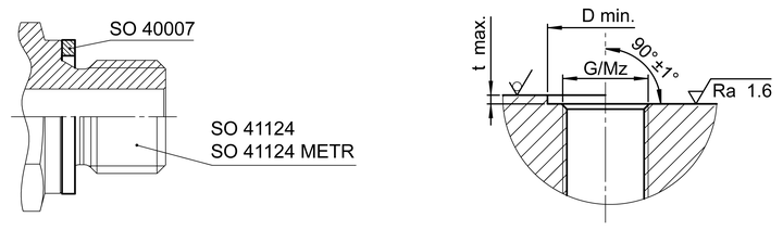 Male adaptor union METR