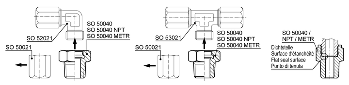 Adaptateur femelle - mâle METR