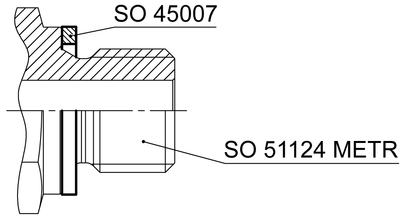 Male adaptor union METR